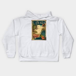 Guyana Vintage Travel Art Poster Kids Hoodie